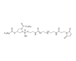 十四酰磷脂酰乙醇胺PEG马来酰亚胺DMPE-PEG-Maleimide, DMPE-PEG-MAL；十四酰磷脂酰乙醇胺聚乙二醇马来酰亚胺 